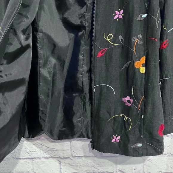 Edward Floral Embroidered Full Zip Jacket Size 8 - Picture 5 of 11